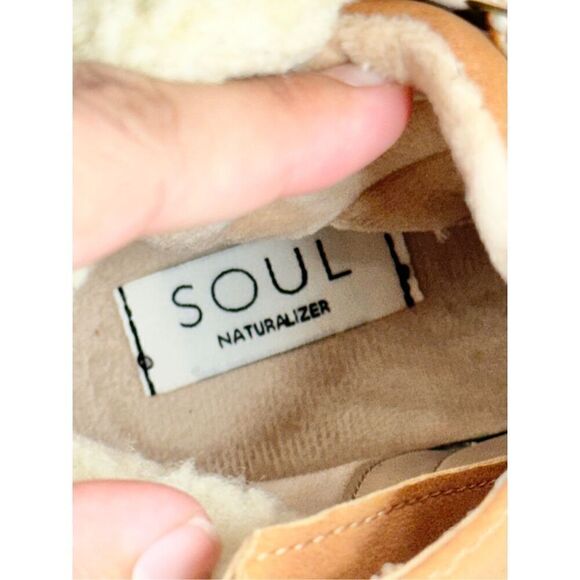 SOUL Naturalizer Hiker Boots Size 8 Wide Carey Brown Cold Weather Lace Up Style - Picture 7 of 10